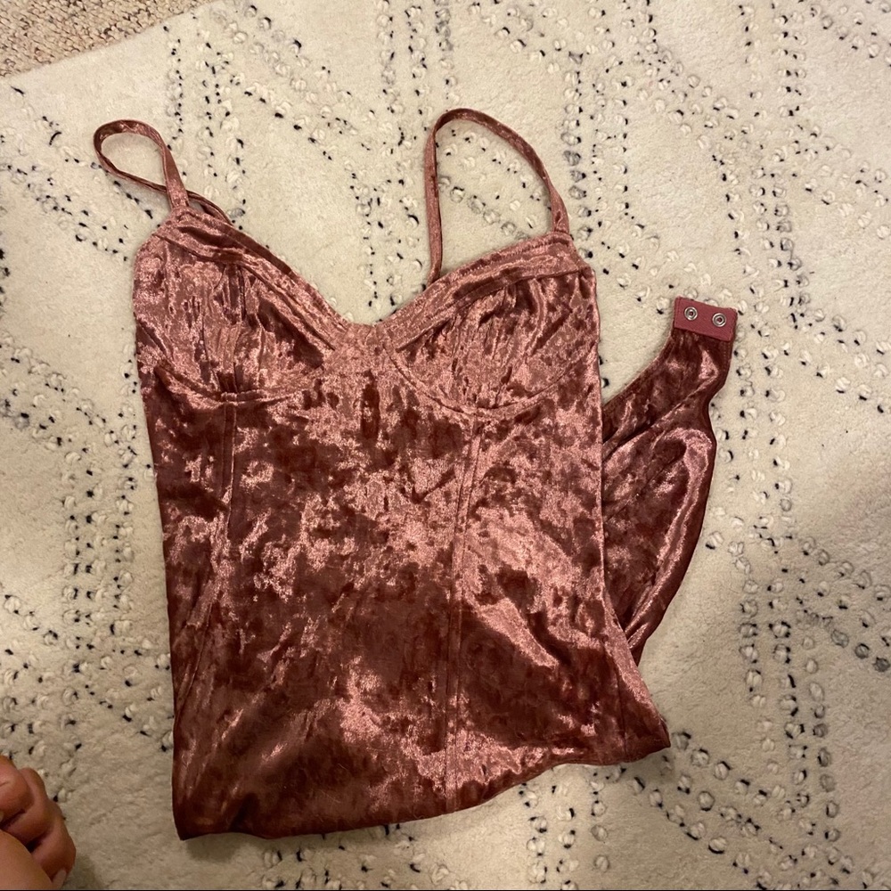 Forever 21 velvet body suit
